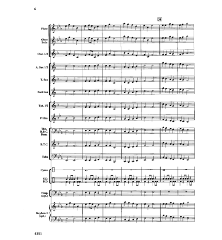 Fanfare on Good King Wenceslas Concert Band scores gallery preview page 7