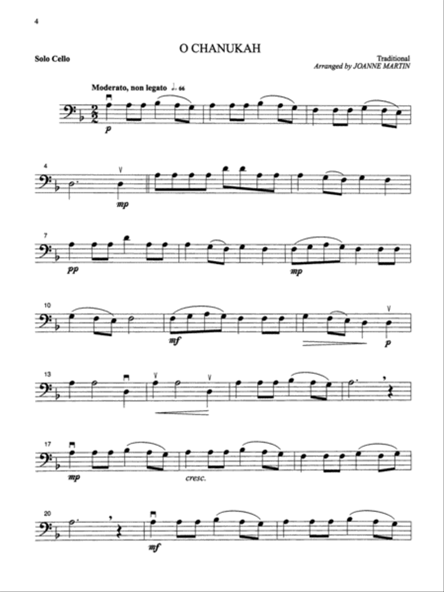 More Festive Strings for Solo Instruments Cello Solo scores gallery preview page 10