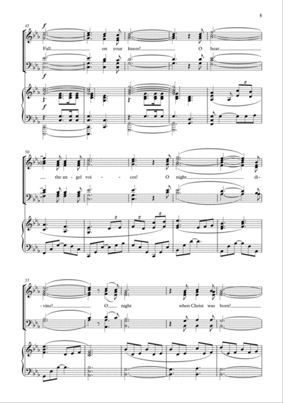 O holy night! 4-Part scores gallery preview page 5