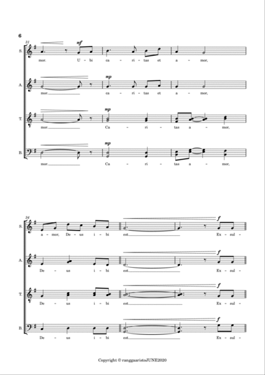 Ubi Caritas Et Amor Divisi scores gallery preview page 6