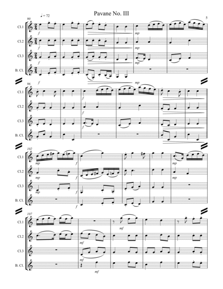Milan - Six Pavanes (for Clarinet Quartet) image number null