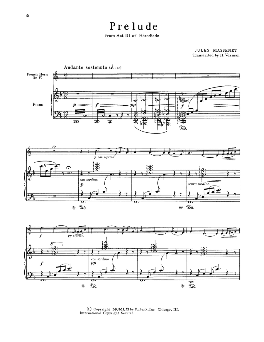 Prelude (from Hérodiade) School and Community scores gallery preview page 1