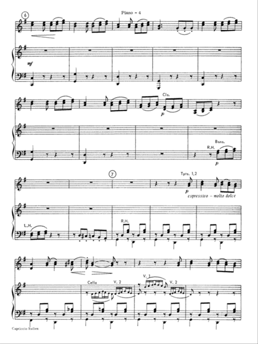 Capriccio Italienne: Piano Accompaniment Full Orchestra scores gallery preview page 4