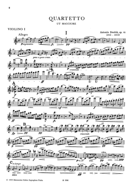 Streichquartett no. 11 C-Dur, op. 61