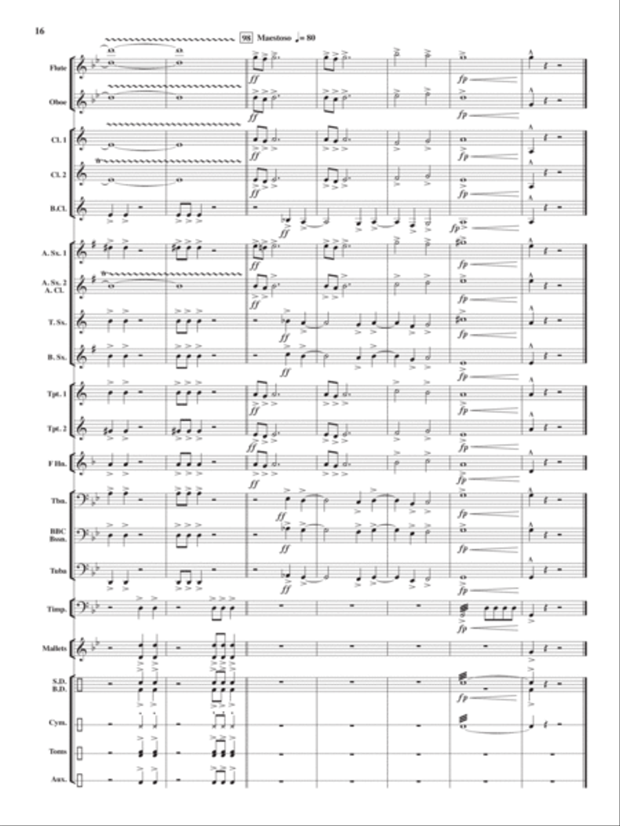 Renegade Dances Renegade Dances Concert Band scores gallery preview page 16