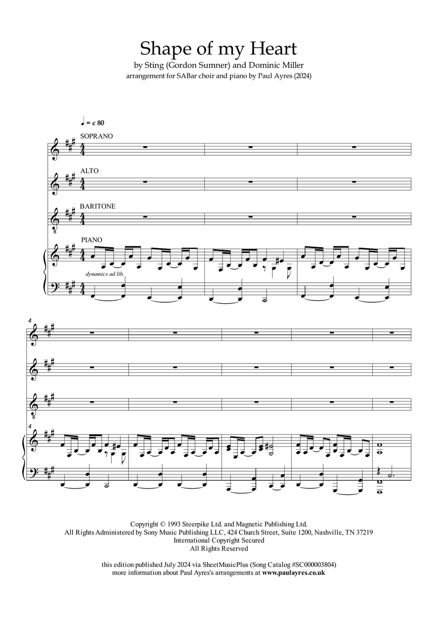 Shape Of My Heart 3-Part scores gallery preview page 2