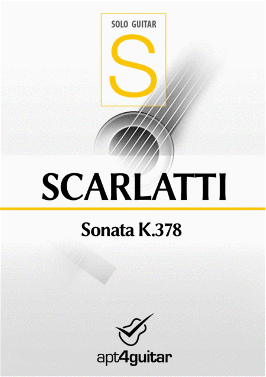 Sonata K.378 Sonata K.378 Classical Guitar scores gallery preview page 1