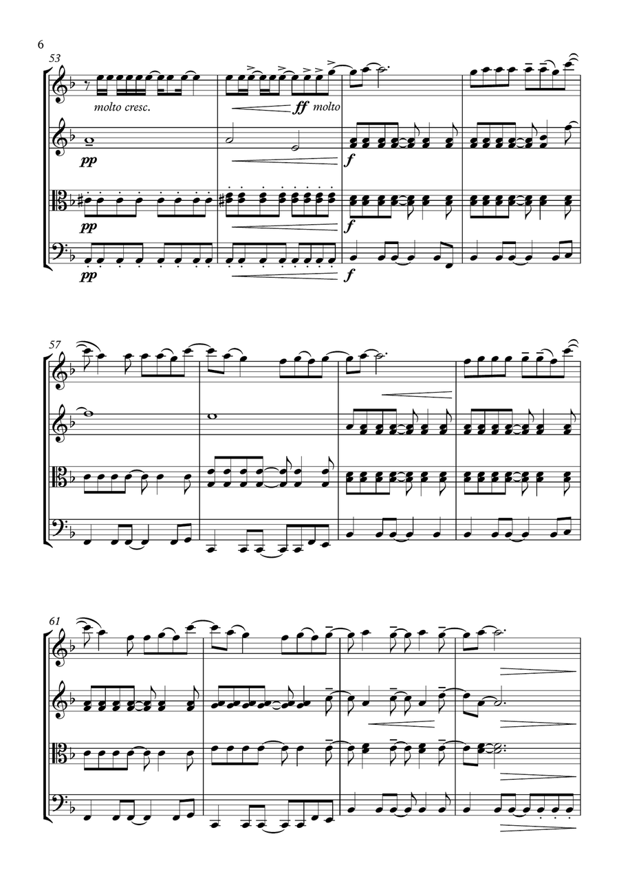 Empire State Of Mind (Part II) Broken Down String Quartet scores gallery preview page 6