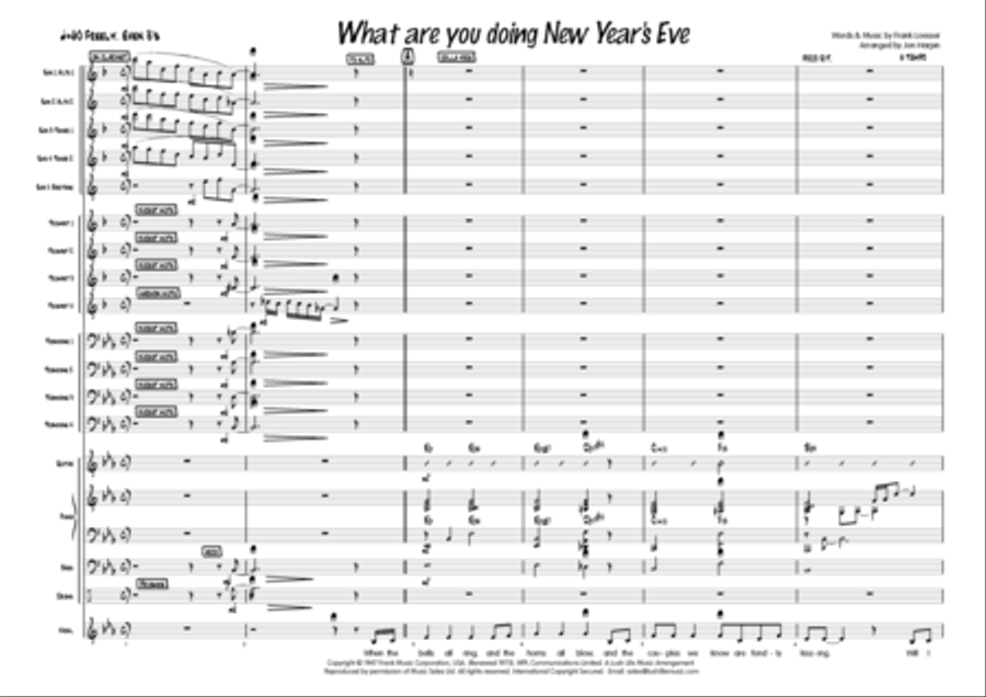 What Are You Doing New Year's Eve Big Band scores gallery preview page 2
