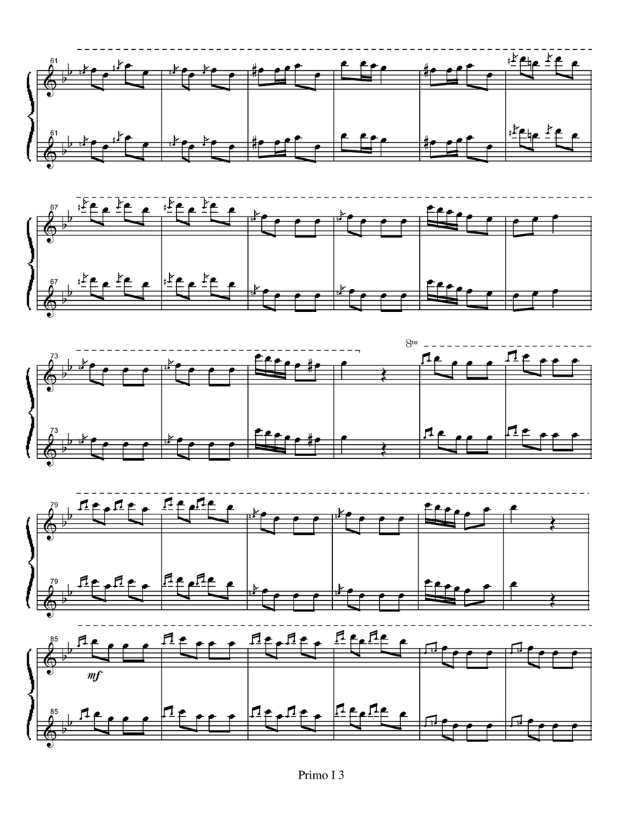Beethoven's Turkish March Piano Quartet (2 Pianos 8 Hands) Small Ensemble scores gallery preview page 3