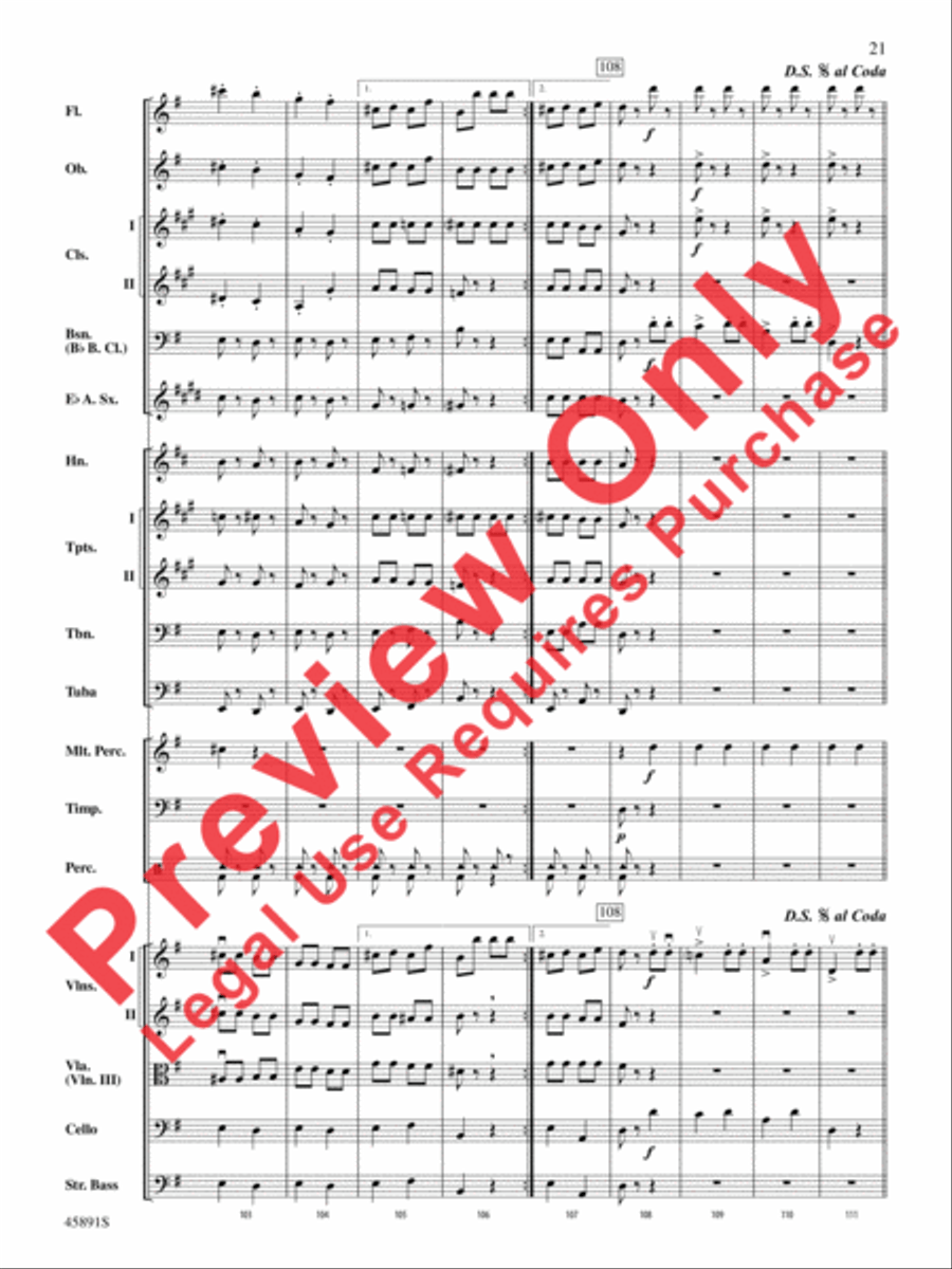Dance of the Hours Full Orchestra scores gallery preview page 21