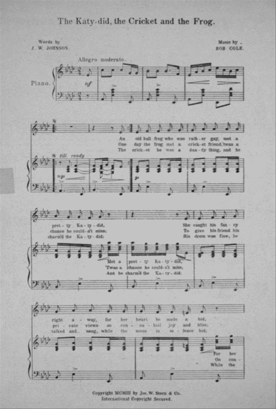 The Katy-did the Cricket and the Frog Voice scores gallery preview page 2