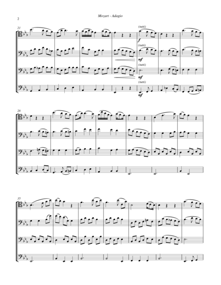 Adagio from Clarinet Concerto K. 622 for 4-part Trombone Choir