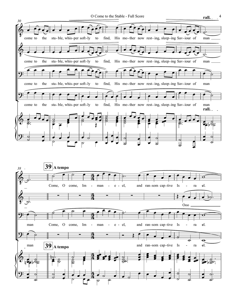O Come to the Stable - TTBB choir TTBB scores gallery preview page 5