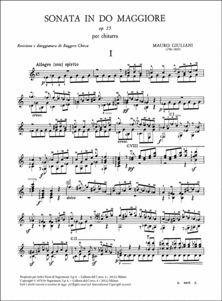 Sonata in Do Maggiore Per Chitarra