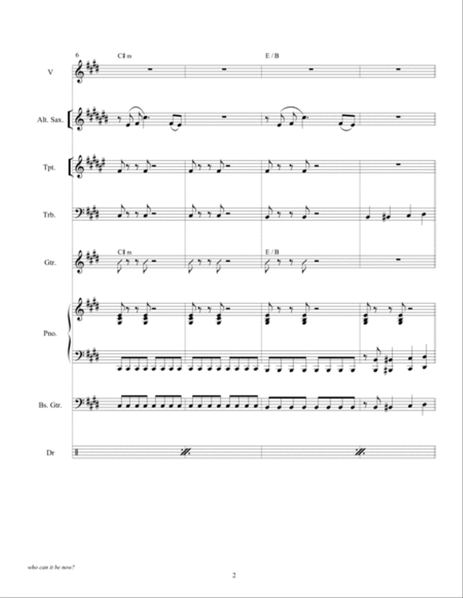 Who Can It Be Now? Small Ensemble scores gallery preview page 4