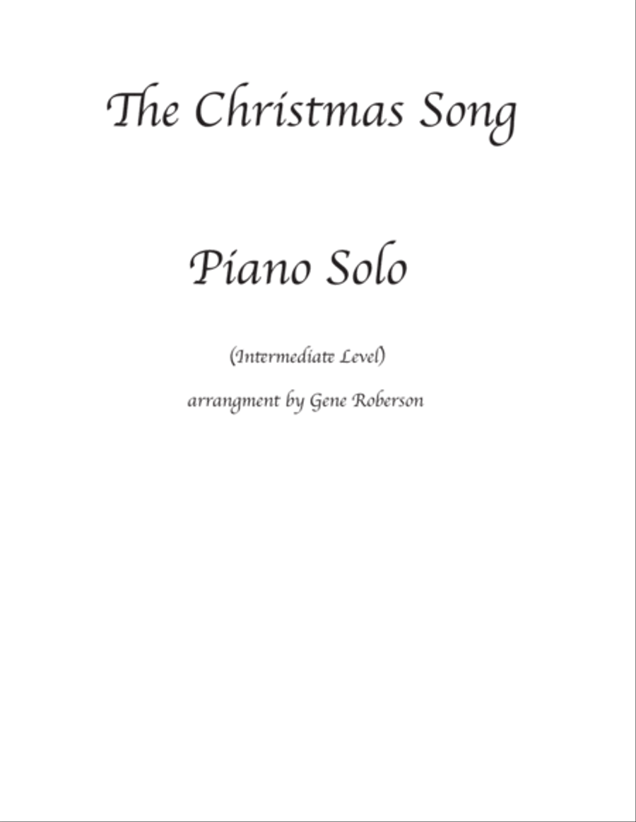 The Christmas Song (Chestnuts Roasting On An Open Fire) Piano Solo scores gallery preview page 1