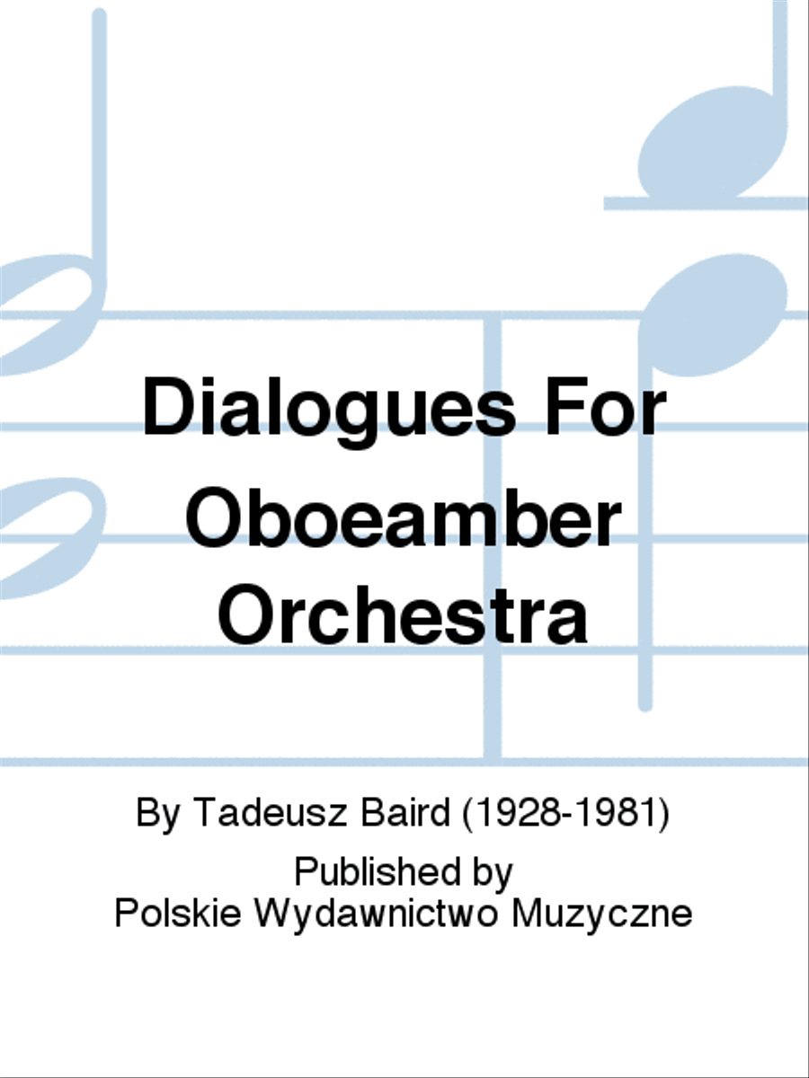 Dialogues For Oboeamber Orchestra Orchestra scores gallery preview page 1
