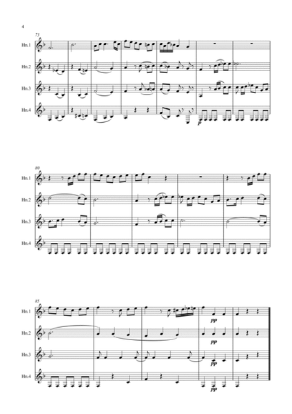 Mozart: Horn Concerto in Eb K495 Mvt.II Romanza (Romance) - horn quartet image number null