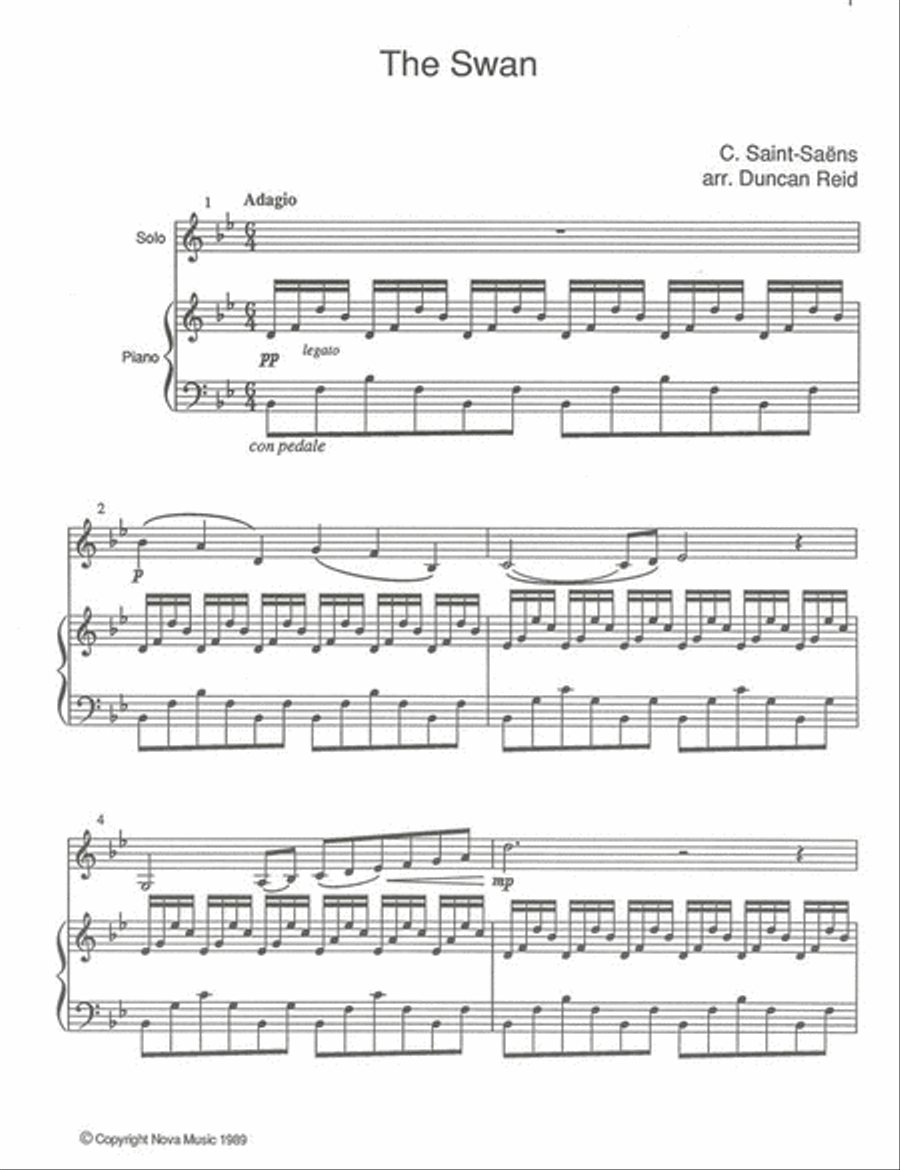 Swan,The Clarinet Solo scores gallery preview page 2