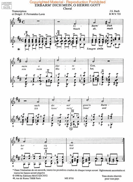 Choral BWV721