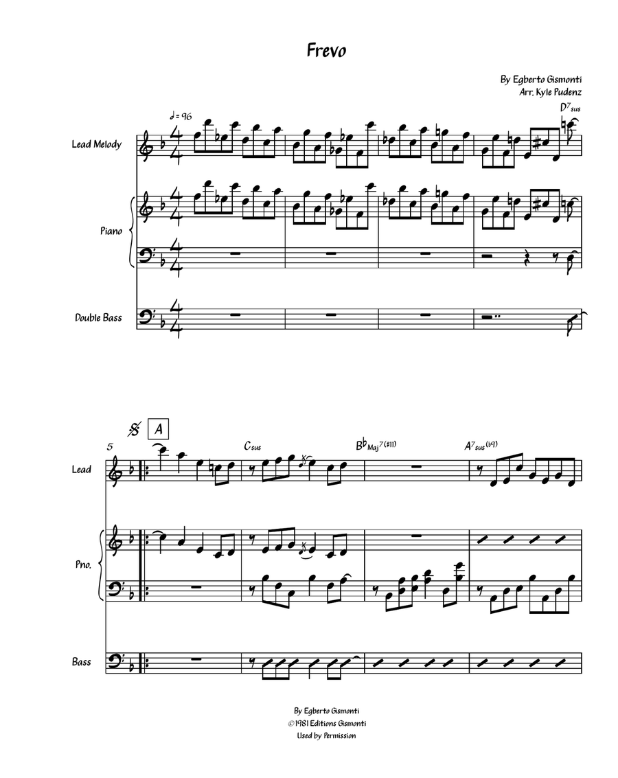 Frevo Jazz Ensemble scores gallery preview page 1