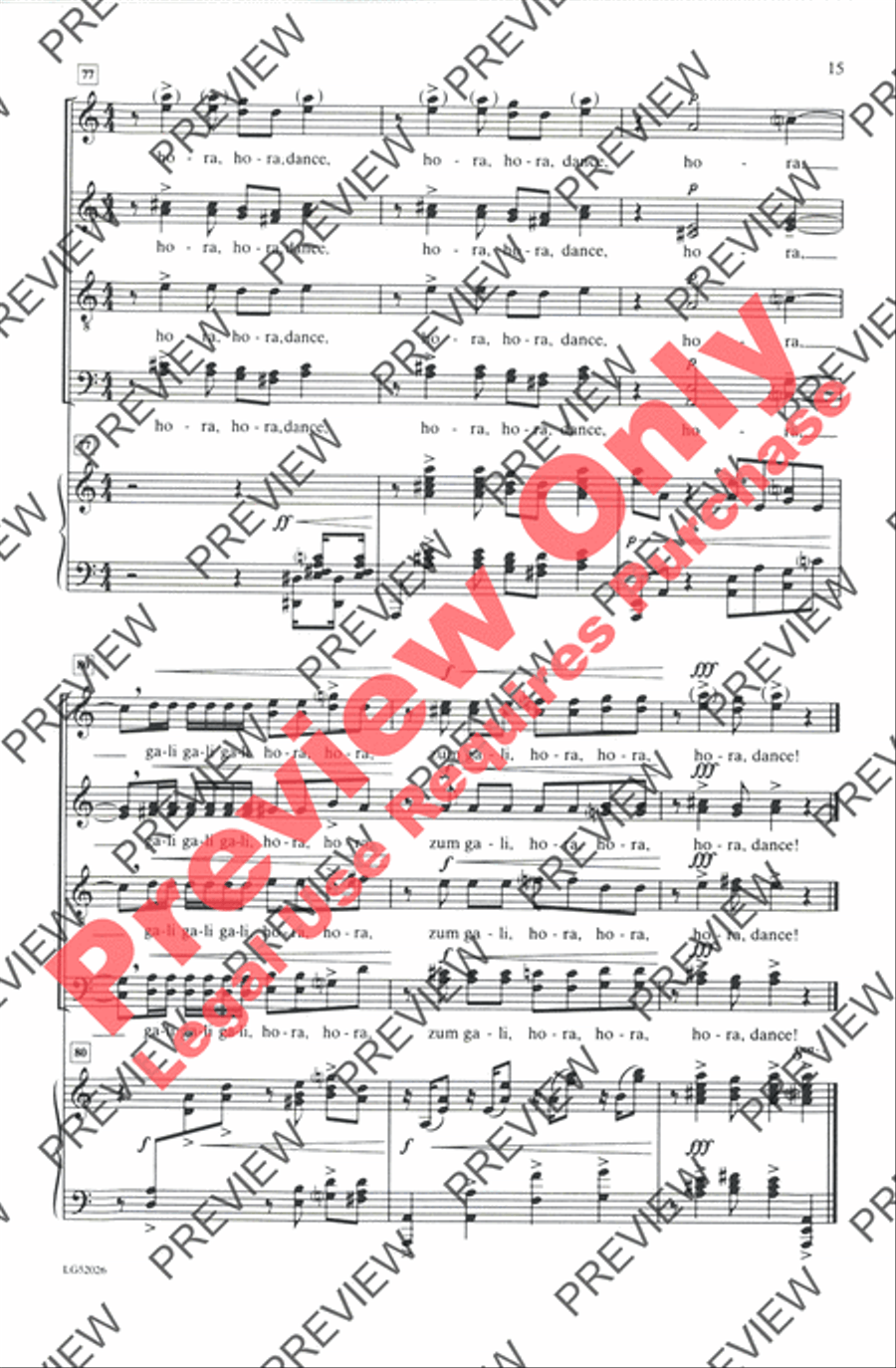 Zum Gali Zum Gali 4-Part scores gallery preview page 15