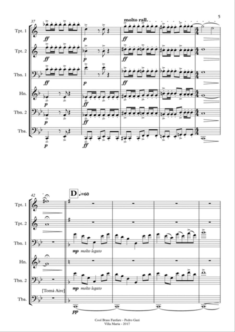 Cool Brass Fanfare Cool Brass Fanfare Large Ensemble scores gallery preview page 5