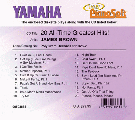 James Brown - 20 All-Time Greatest Hits! - Piano Software