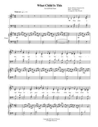 What Child is This - SATB and Piano