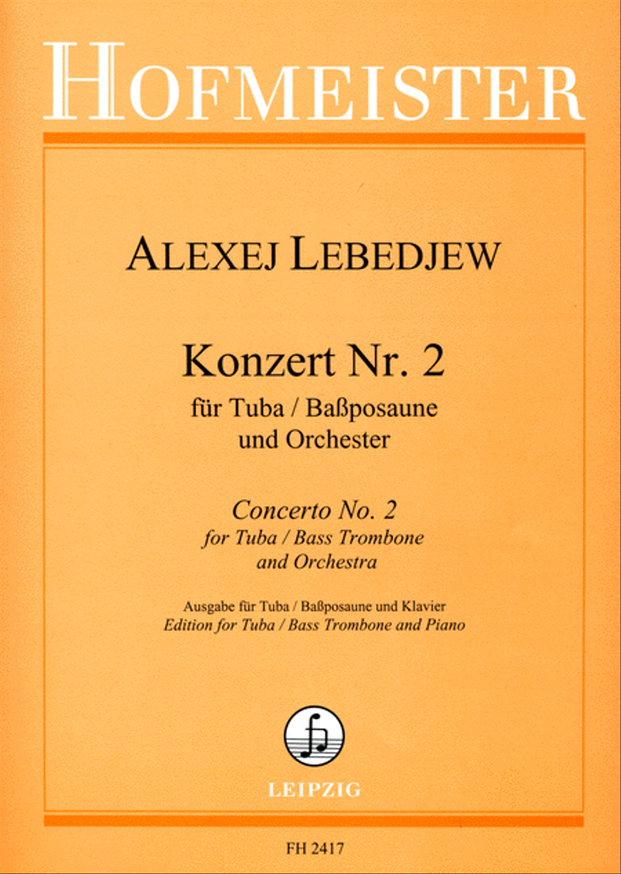 Konzert Nr. 2 fur Tuba (Bassposaune) und Orchester / KlA