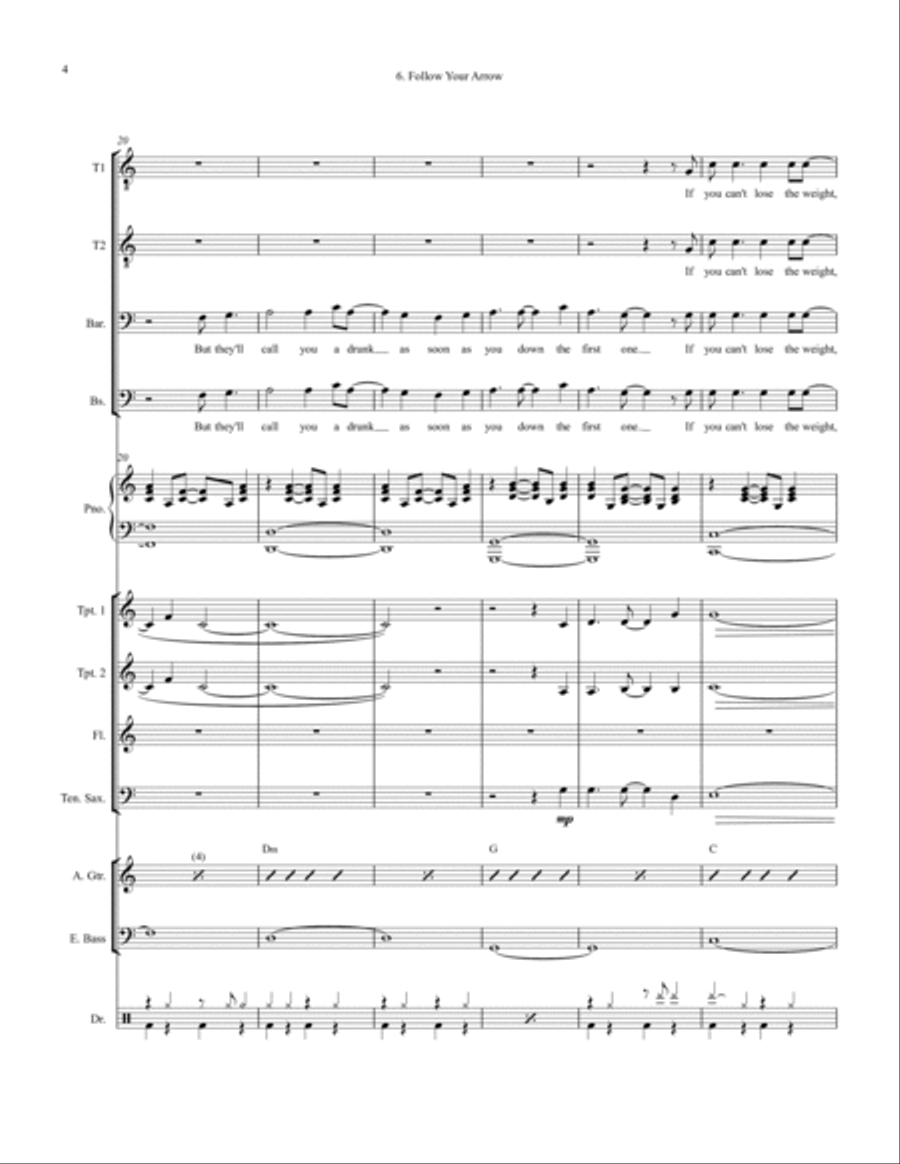 Follow Your Arrow Large Ensemble scores gallery preview page 4