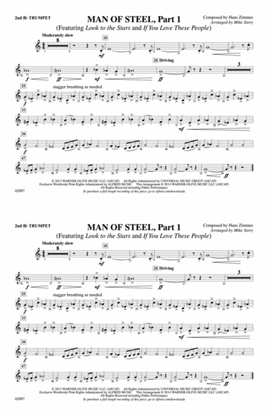 Man of Steel, Part 1: 2nd B-flat Trumpet