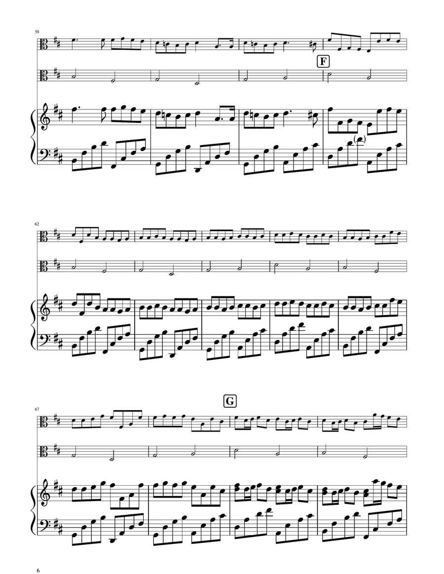 Canon in D - Viola Duet String Duet scores gallery preview page 6