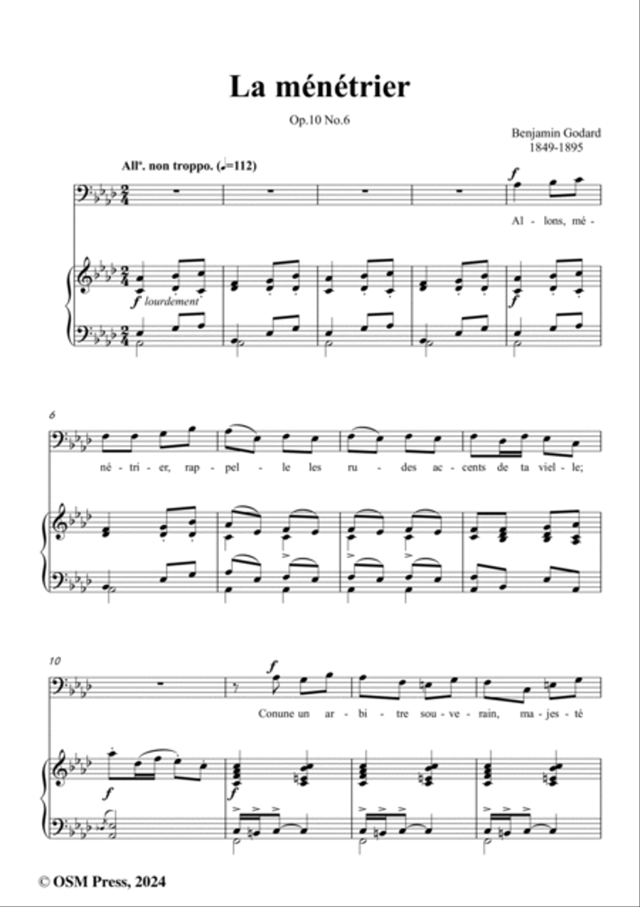 B. Godard-La ménétrier,in A flat Major,Op.10 No.6 Voice scores gallery preview page 2