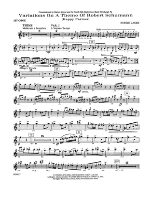 Variations on a Theme of Robert Schumann: Oboe