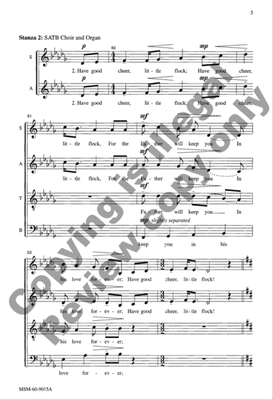 Have No Fear, Little Flock 4-Part scores gallery preview page 4