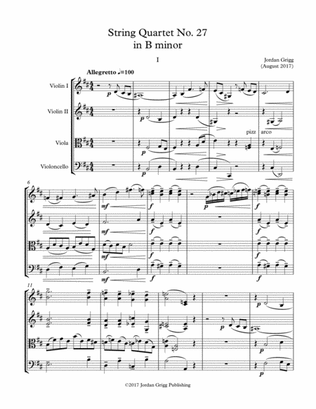 String Quartet No 27 in B minor