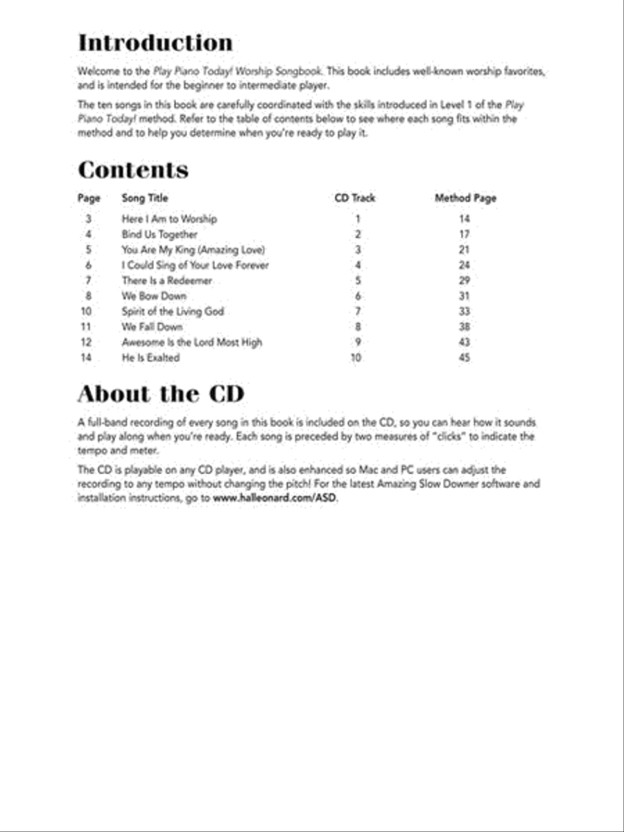 Play Piano Today! - Worship Songbook Piano Method scores gallery preview page 3