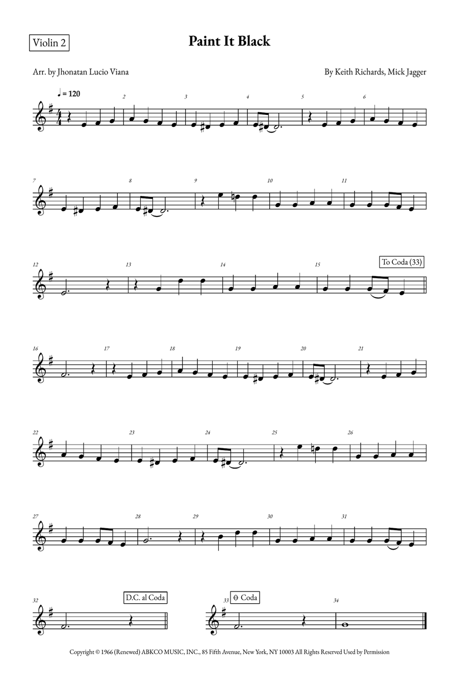 Paint It, Black String Quartet scores gallery preview page 5