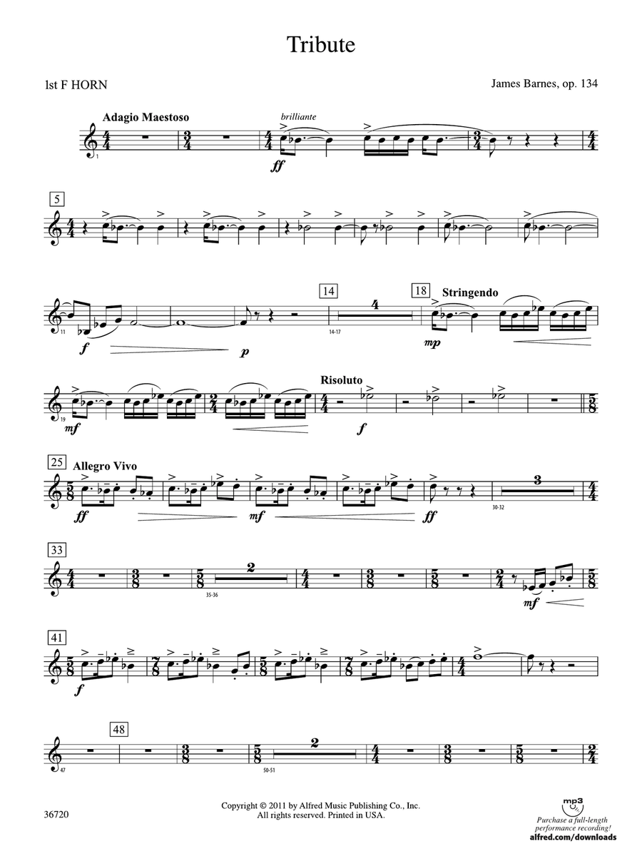 Tribute: 1st F Horn