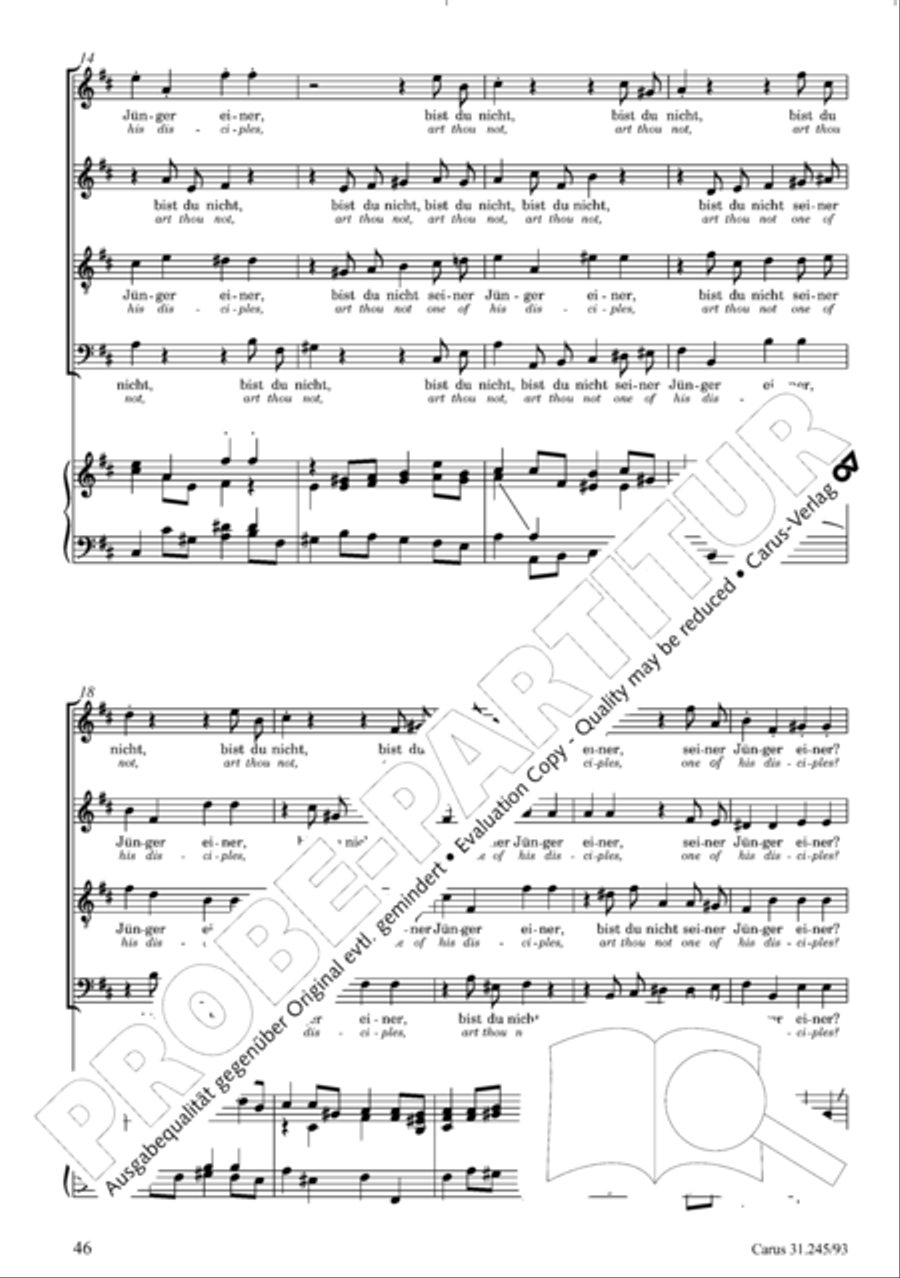 St. John Passion (Johannes-Passion) 4-Part scores gallery preview page 47