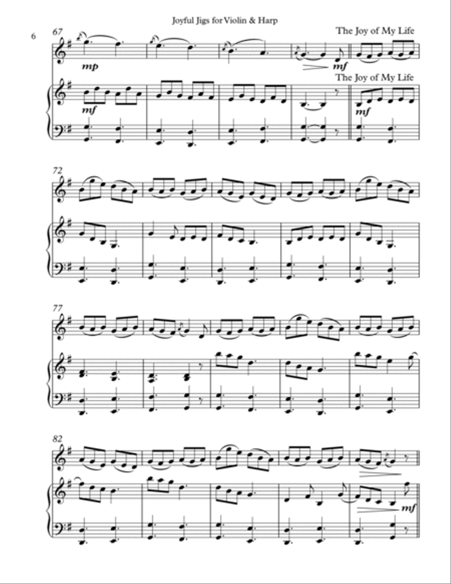 Joyful Jigs, Duet for Oboe & Harp Oboe scores gallery preview page 6