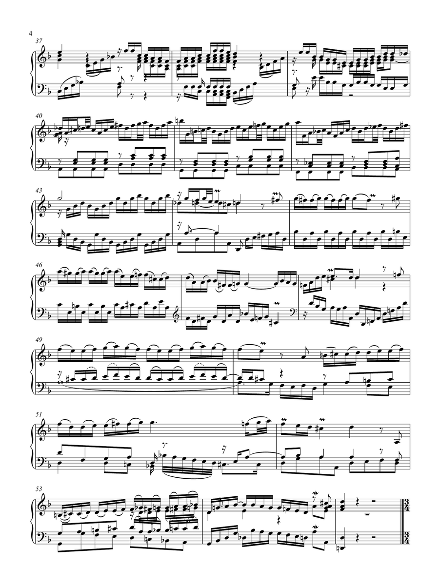 J.S. Bach: Harpsichord Concerto in D Minor, BWV 974 (after Alessandro Marcello) - COMPLETE Harpsichord scores gallery preview page 5