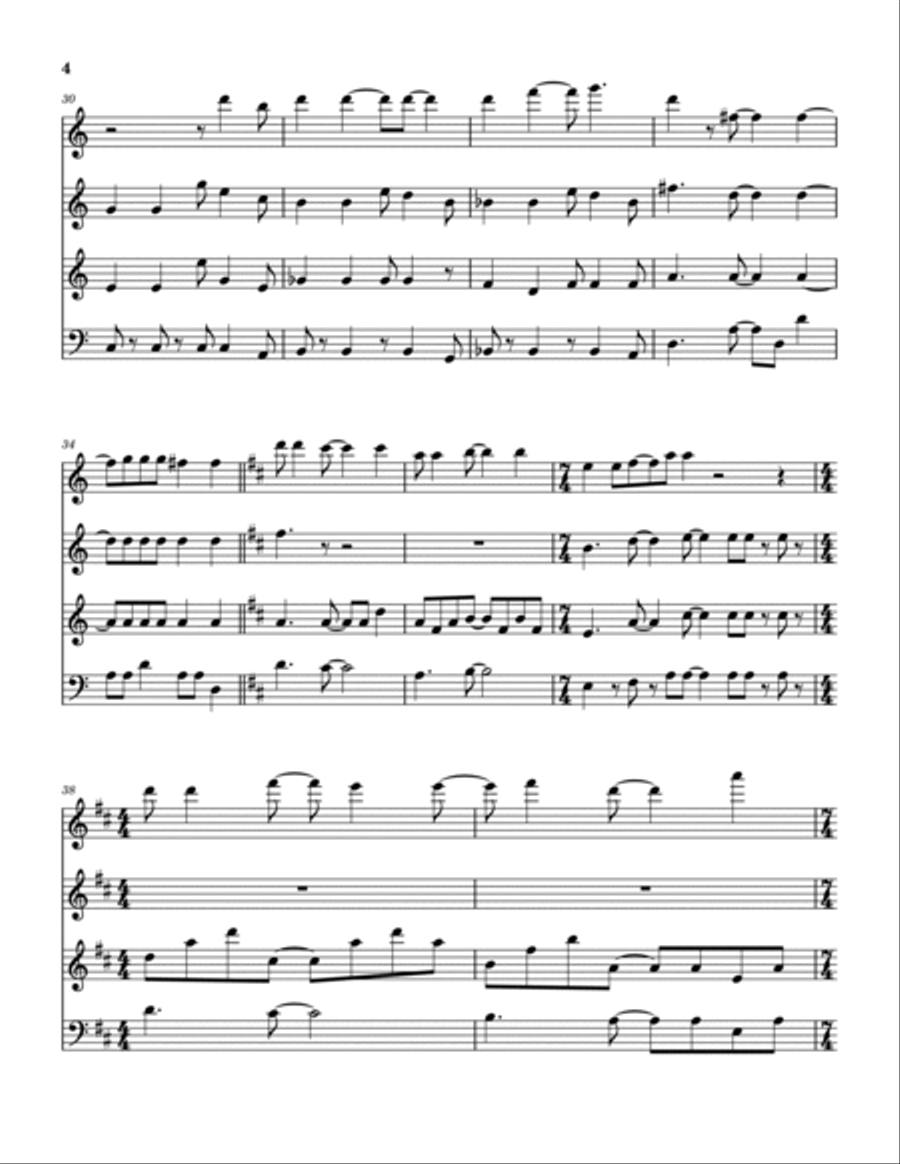 Freewill Freewill Woodwind Quartet scores gallery preview page 5