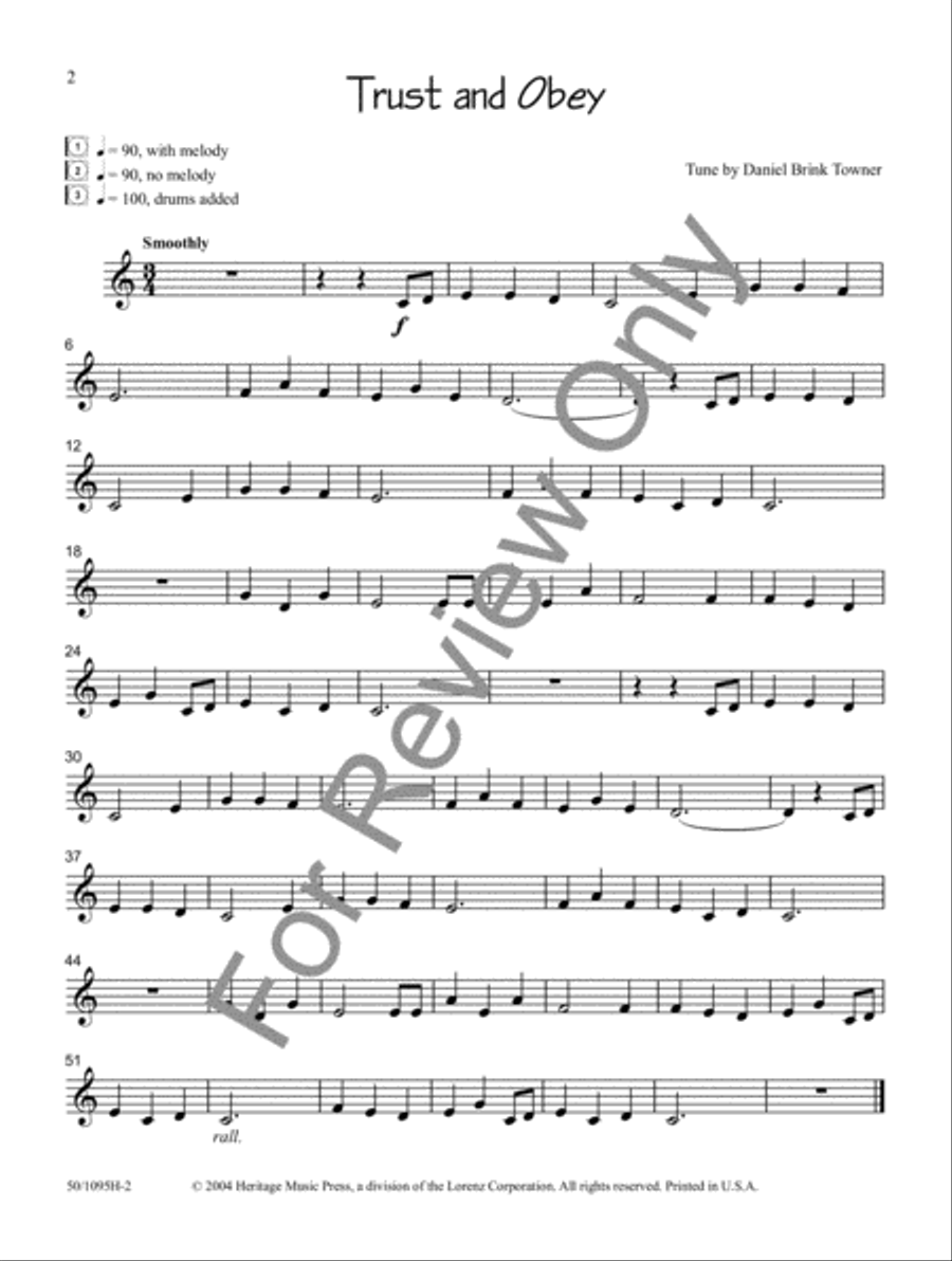 Sacred Solos for the Young Musician: Clarinet/Bass Clarinet Bass Clarinet scores gallery preview page 2