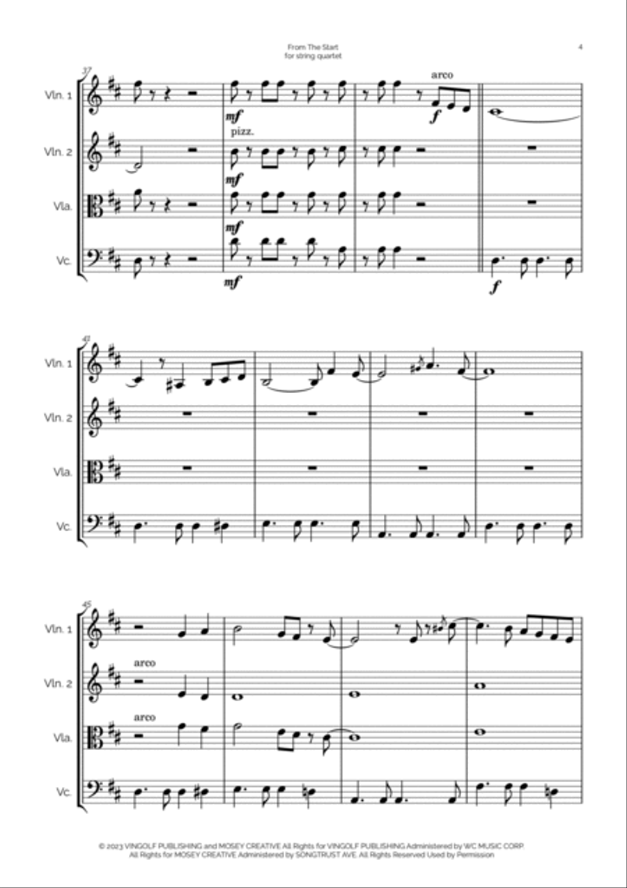 From The Start String Quartet scores gallery preview page 4