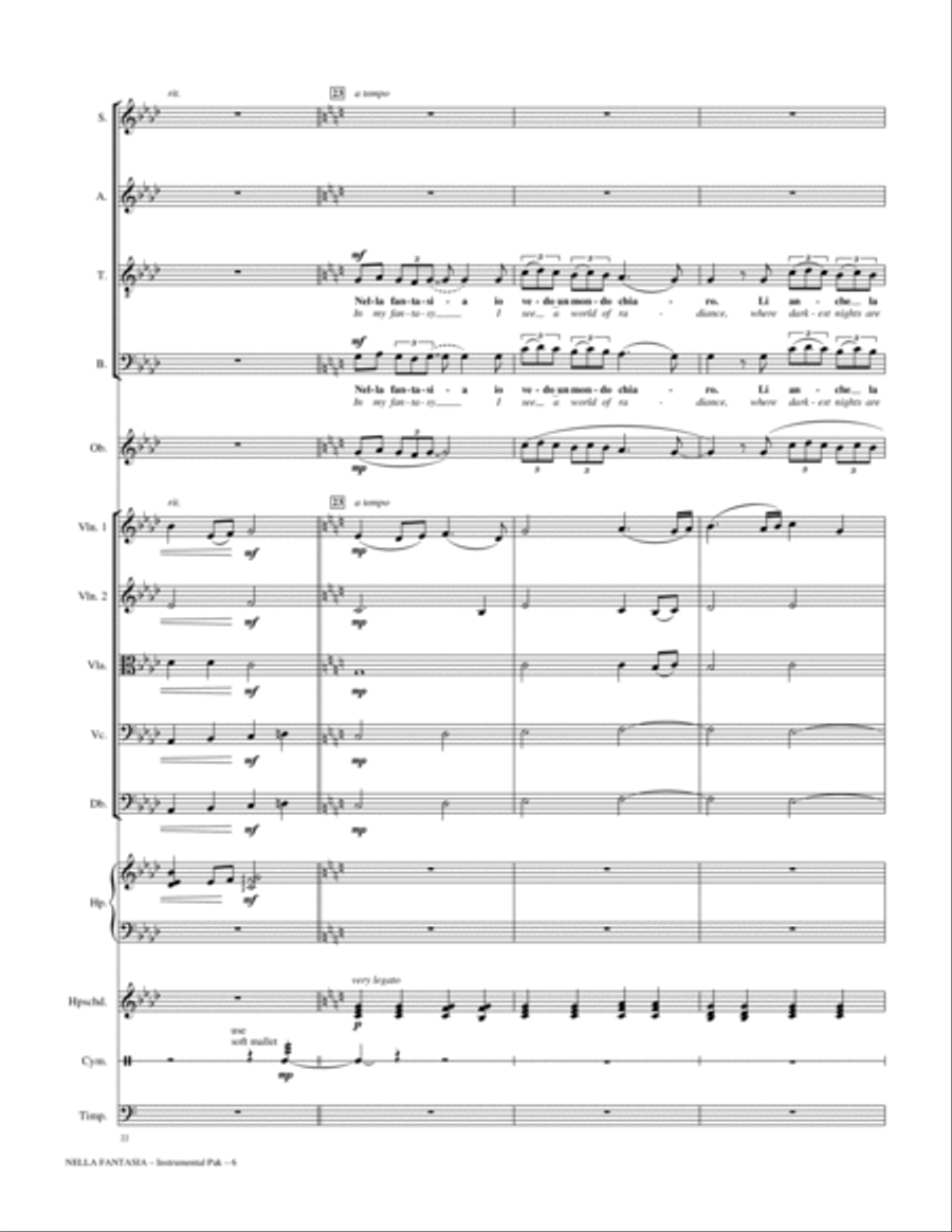 Nella Fantasia (In My Fantasy) (arr. Audrey Snyder) - Full Score Choir scores gallery preview page 6
