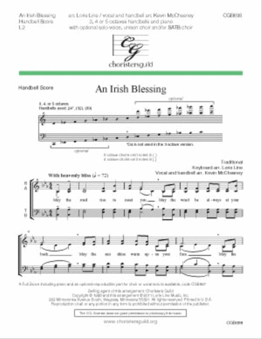 An Irish Blessing Handbell Choir scores gallery preview page 1