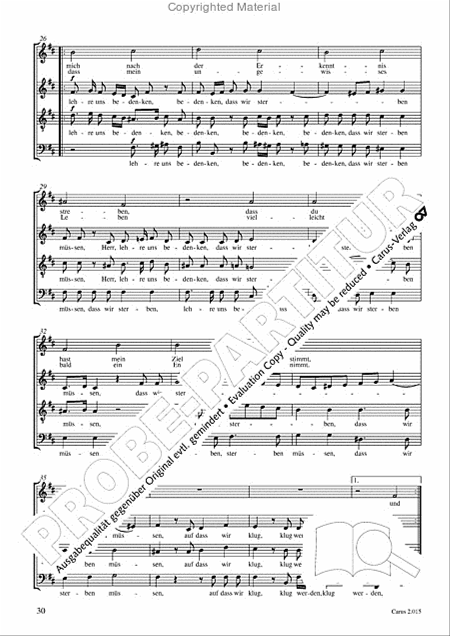 Carl Philipp Emanuel Bach & Gottfried August Homilius. Motets and Choruses Choir scores gallery preview page 32